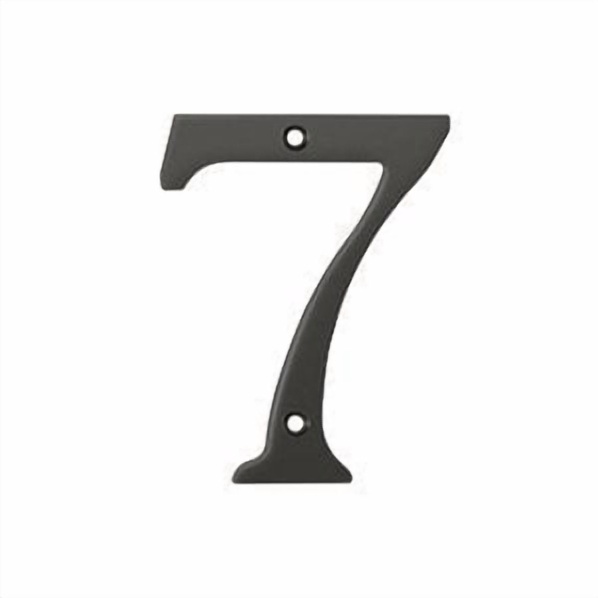 4 in. House Numbers, Oil Rubbed Bronze - Solid Brass