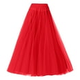 thumbnail image 3 of Ediodpoh Women's Skirts Midi Retro High Waist Tutu Skirt Long Underskirt for Fancy Dress and Carnival Ballet Skirt Red XXL, 3 of 3