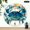 10x10in, variant on Patifu Blue Crab Watercolor Wall Clock Silent Mechanical Movement Elegant Wood Decor 10x10in