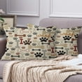 thumbnail image 5 of Set of 2 Decorative Throw Pillow Cover King Size 12x20 Inches Dog Bones and Paw Prints Pillowcase with Hidden Zipper Decor Cushion Gift for Home Sofa Bedroom Couch Car, 5 of 5