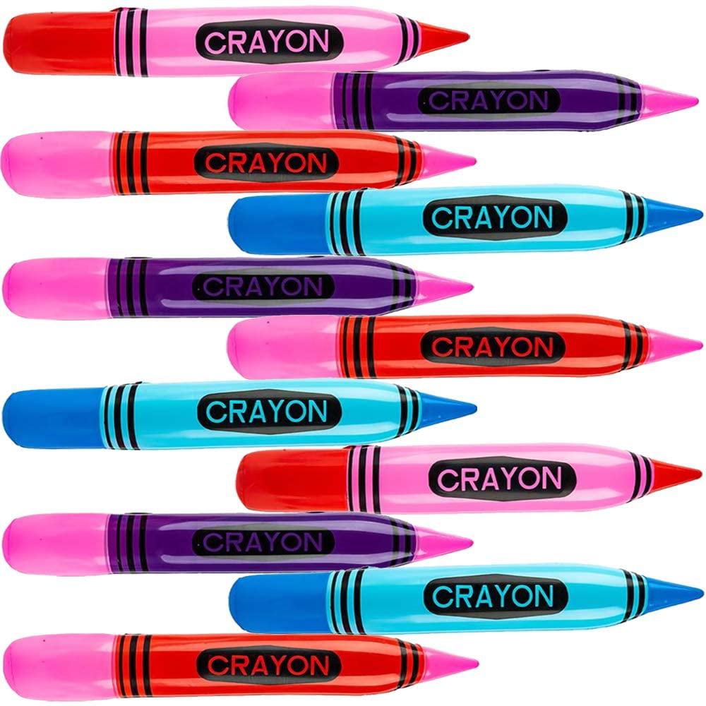 12 Pack 24" Inflatable Crayons 