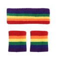 thumbnail image 1 of 1 juego de muñequera deportiva de algodón flexible para el cabello que absorbe el sudor., 1 of 5