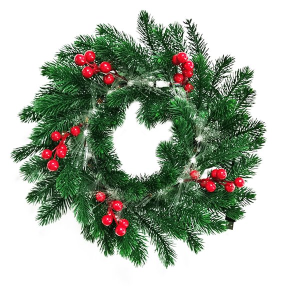 Frcolor Christmas Wreath Xmas Door Wreaths Wreath Reef Glowing Swags Pine Holiday Lighted Window