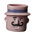 thumbnail image 3 of Maceta pequeña de cerámica con diseño de dibujos animados, ideal como regalo de inauguración de la casa, para jardín, estantería, mesa y sala de Hombre rosa, 3 of 9