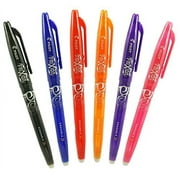 Pilot FriXion Ball 0.7mm Erasable Gel Pens, Fine Point, Assorted Colors, 6 Pack
