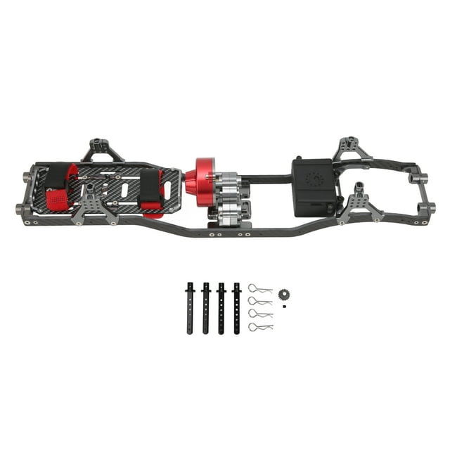 Marco de chasis de distancia entre ejes de 313 mm Marco de chasis de caja de engranajes prefixal de distancia entre ejes duradero de 313 mm para SCX10 RC Crawler Car para 1/10 RC LHCER Otros