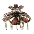 thumbnail image 2 of Pinces à Cheveux Vintage en Strass Cristal Fleur Champagne, 2 of 9