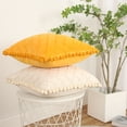 thumbnail image 3 of Ludlz Decorative Pillowcase with Tassel Plush Rhombus Shape Design Cushion Case Household Supplies, 3 of 8