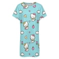 thumbnail image 4 of Hello Kitty Nightgowns for Women Short Sleeve Night Gown Soft Sleep Shirts Women's Sleepwear Print Sleep Dress, 4 of 7