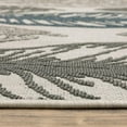 thumbnail image 3 of 2' X 7' Beige Floral Stain Resistant Indoor Outdoor Area Rug, 3 of 10
