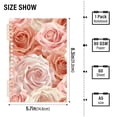 thumbnail image 3 of Roses Pink Ring Binder Notebook Journey Note Diary College Ruled Spiral Notebook Study Loose Leaf Paper A5 60 Pages, 3 of 8