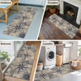 thumbnail image 5 of Ocean Compass 2'x6' Runner Rugs for Hallway Kitchen Bedside Non Slip Washable, Vintage Coastal Starfish Shell Conch Beige Entryway Rug Runners with Rubber Backing, Long Carpet Runner for Laundry Room, 5 of 8