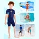 thumbnail image 2 of Soidarity Trajes de neopreno para niños de 2,5 MM, traje de buceo de una pieza, traje de neopreno de secado rápido, traje de baño para niños, buceo, Deportes acuáticos azul marino S Soidarity OD003681-06, 2 of 6