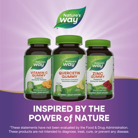 ネイチャーズウェイ 亜鉛入りケルセチン 60粒 グミ レモンフレーバー Nature's Way Quercetin Gummies with Zinc ミネラル めぐりサポート さらさら お取り寄せ