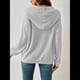 thumbnail image 4 of Sudadera Informal con Capucha y Bolsillo Frontal de Larga con Cordón para Mujer Gris XL, 4 of 10