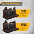 thumbnail image 4 of Funda de asiento trasero CAT MeshFlex marrón y negro para coche, 4 of 9