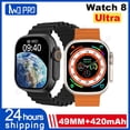 thumbnail image 2 of 49mm Ultra reloj 8 SmartWatch hombres 420mah NFC ECG termómetro Bluetooth llamada deporte impermeable mujer reloj inteligente PK ZD8 DT8 Ultra Deng Xun unisex, 2 of 2