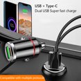 thumbnail image 3 of 100W Dual Ports Mini USB Car Charger Super Fast Charging Phone Charge Adapter Cigarette Socket Lighter 12-24V 100W and 100W, 3 of 6