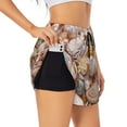 thumbnail image 1 of Balery Colorful Seashells Pantalones cortos deportivos para mujer con forro y dos bolsillos, elásticos, para entrenamiento, gimnasio, yoga-Small, 1 of 7