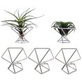 thumbnail image 1 of Paquete de 5 soportes para plantas, soportes para plantas, soporte para plantas purificadoras de Tillandsias, soporte para helechos, color plateado, 1 of 5