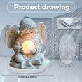thumbnail image 3 of Acrylic Glowing Angel Desktop Ornament, Delicate Clear Acrylic Sleeping Angel Decor (With Warm Light Ball), Living Room/Office Shelf Decor, Ideal Gift for Baby Showers/Christmas/Parenting Occasions, 3 of 5