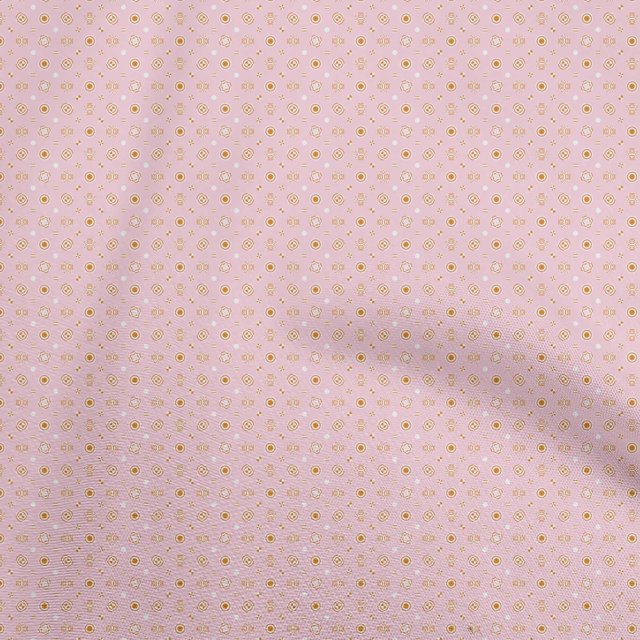 oneOone Cotton Poplin Light Pink Fabric Geometric Craft Projects Decor Fabric Printed By The Yard 42 Inch Wide