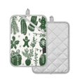 thumbnail image 2 of Two Pieces Of Square Heat Insulation Pad Oven Mitts 7x9.8 Inch Oven Microwave Kitchen Cooking Baking Christmas Gingerbread Man Cute, 2 of 7