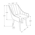 thumbnail image 4 of Monarch Specialties Dining Chair, Set Of 2, Side, Upholstered, Dining Room, Fabric, 33.5" H, Indoor, 4 of 12
