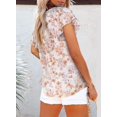 thumbnail image 3 of ORUYROP Blouses Décontractées Boho à Imprimé Floral Col en V Manches Longues Amples pour Femmes, 3 of 4