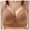 Khaki, variant on Women's Push Up Wireless Bra Comfort Support No Underwire - BCD Cups, Lace Design, Adjustable Straps, for 46-50 Sizes