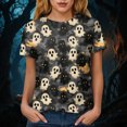 thumbnail image 6 of Halloween T Shirt For Women Short Sleeve T Shirt Printing Loose Top Spooky Season Tee Halloween Party, 6 of 9
