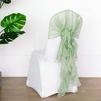 Efavormart 1 Set Wedding Chiffon Chair Sashes Aisle Decorations Draping Fabric Wrinkle-Free Sage Green Chair Cover for Party Ceremony Reception Floral Arrangement Banquet Outdoor Decor