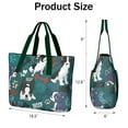 thumbnail image 3 of Tote Bag for Women - Boston Terrier with Bones and Paws Shoulder Bag - Large Utility Work Duffle Bag with Zipper Handbag for Travel, Work, Sprots, 3 of 5