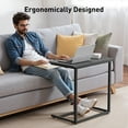 thumbnail image 3 of C Shaped End Table 2pcs,C-Table for sofa,Side Table for Bedroom, Living Room, Home Office,Gray, 3 of 6