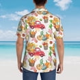 thumbnail image 4 of Fuzoiu Autumn Harvest Truck Print Hawaiian Shirt for Men, Summer Beach Casual Short Sleeve Button Down Shirts, Men’s Beach Summer Shirts with Pocket,Large, 4 of 7