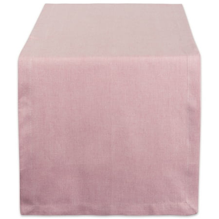 

14 x 72 Rose Pink Rectangular Solid Chambray Table Runner