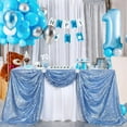 thumbnail image 2 of SoarDream Sequin Tablecloth 60"x102" Tablecloth Baby Blue Rectangle Shimmer Durable Wedding Party Restaurant Bridal Shower Everyday Use, 2 of 8
