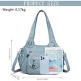thumbnail image 4 of Sunyuer Vintage Tote Bags for Women, Large Capacity Vintage Multi-Pocket PU Leather Handbag Crossbody Shoulder Bag, 4 of 8