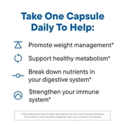 Daily Nouri Weight Support Probiotic & Vegan Ahiflower Oil Omega Capsules, Unisex, 30-Day Supply
