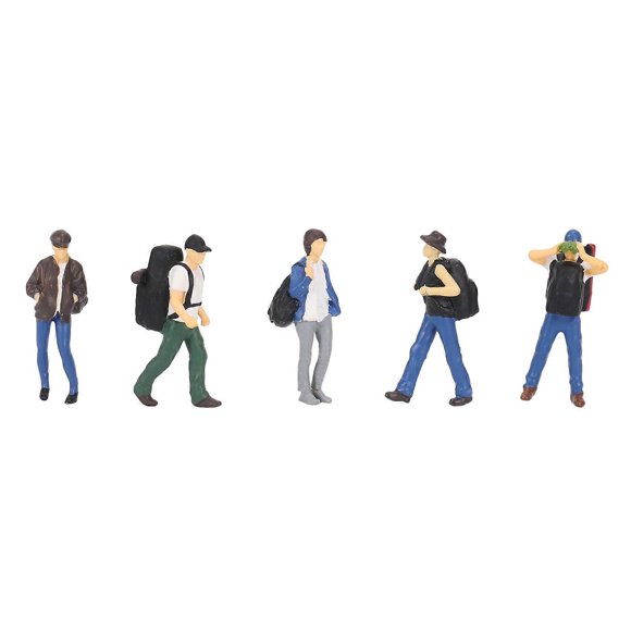 Resin 1:64 Scale Figure Diorama Street Hiker Character Figurine Backpacker Suit Miniature Puppet San