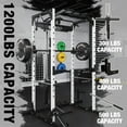 thumbnail image 4 of Mikolo Power Rack Cage with LAT Pulldown System,1200LBS Capacity Power Rack with 800 lbs Capacity Weight Bench Combo, Multi-Functional Squat Rack (Upgraded), 4 of 5