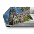 thumbnail image 3 of Vernazza Soft Flannel Fleece Throw Blanket, Fascinating Landscape of Cinque Terre Village in Italy Houses Cliffs and Sea, Cozy Plush for Indoor and Outdoor Use, 50" x 70", Multicolor, by Ambesonne, 3 of 6