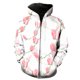 thumbnail image 1 of Sudadera con capucha y cremallera para hombre, estilo Harajuku informal de gran tamaño, con estampado de flores y magnolia, ideal para primavera de 2024. Chaquetas con capucha, ropa de calle, moda mod, 1 of 6