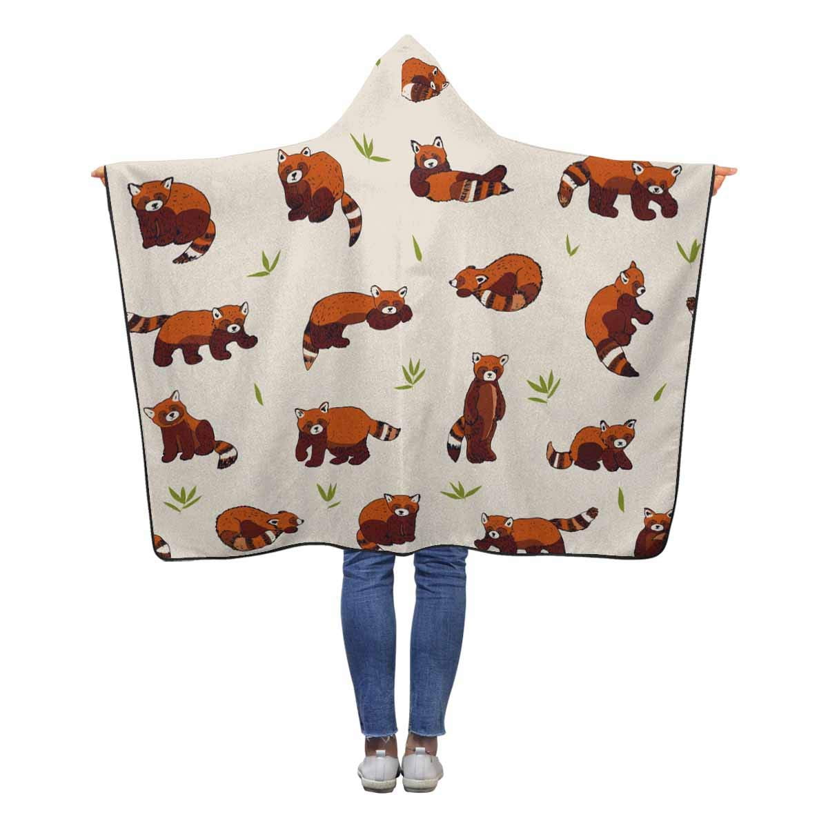ASHLEIGH Cute Red Panda Throw Hooded Blanket 50x60 inches Kids Girls