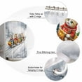 thumbnail image 3 of Cat Sled Ski Shower Curtain, 36" x 72", Winter Snow Sweater Christmas Waterproof Bathroom Curtain Washable Shower Curtain Set with 12 Hooks, 3 of 6