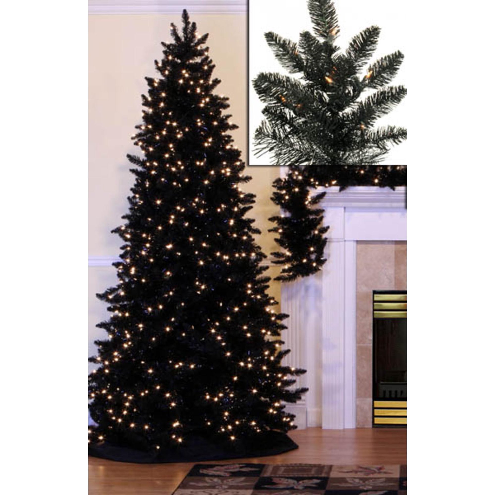 Black Pre Lit Christmas Tree Best Decorations
