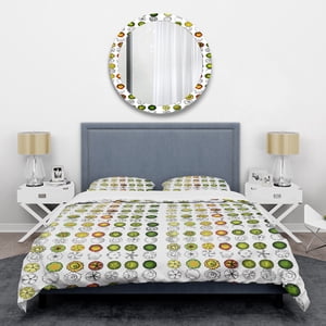 Designart 'Retro Tree Top Design' Mid-Century Duvet Cover Set