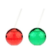 Assorted Red and Green Disco Ball Drink Tumblers by Blush