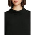 thumbnail image 4 of Time and Tru Women's Rib Roll Neck Tunic, Sizes XS-3XL, 4 of 5