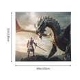 thumbnail image 3 of Sikiie Swordsman Cool Dragon tapestry wall hanging home decor for bedrooms, living rooms, dorms 60x51in, 3 of 6